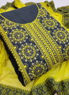Yellow Colour Latest Fancy Designer Casual Wear Pure Cotton Embroidery Worked Dress Material Collection 104
